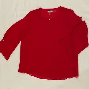 CALVIN KLEIN long sleeve blouse, bell sleeves